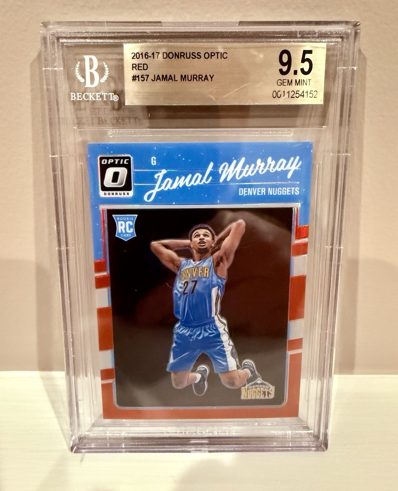 2016-17 Panini Donruss Optic Jamal Murray #157 Red Prizm /99 (RC) Rookie GEM 💎