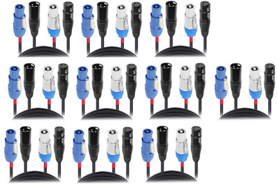 10x ProX XC-PWC14-XLR03 3FT Dual 14AWG Powerkon to Dual XLR Audio Link Cable