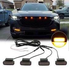 Kit de 4 luces LED de rejilla delantera ámbar estilo raptor para Mazda CX-50