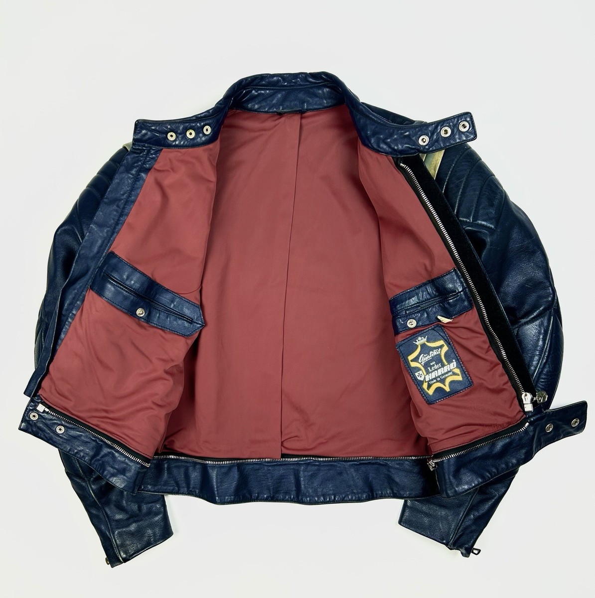 HARRO ドイツ製 ヴィンテージ レザージャケット ボアライナー70s 80s Harro 80s Vintage Leather Biker Motorcycle Jacket Racing Germany