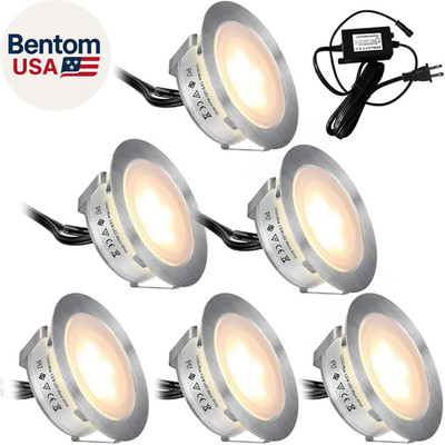 Recessed LED Deck Lights Kits 6 Pack, (Upgrade Version) Deck Lighting Waterproof