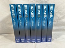 MAXELL T-120 GX-Silver High Quality 6 Hour VHS Tape - Brand New - Lot Of 7 Tapes