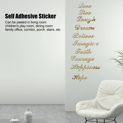 (Gold) Haushalt Wohnzimmer Spiegel Wandaufkleber Acryl selbstklebend Treppe - Bild 4 von 8