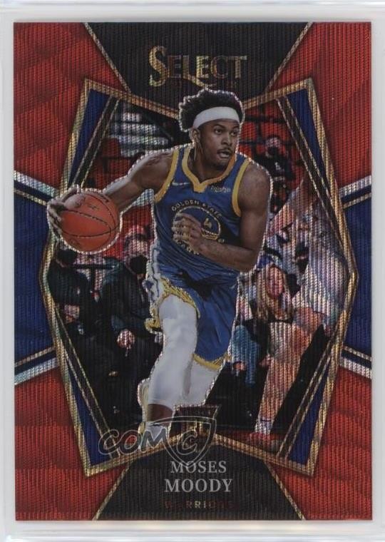 2021-22 Panini Select Premier Level Red Wave Prizm Moses Moody #187 01wi