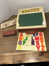 Vintage FISHER PRICE 1972 176 Fisher Price School Days desk Alphabet tray