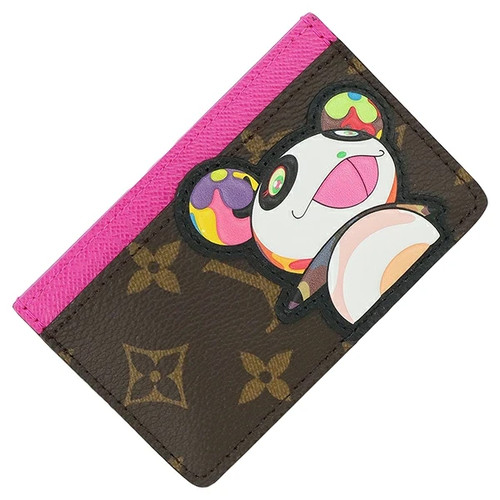 New Auth LOUIS VUITTON TM Card case Simple Monogram Panda M13439 Limited