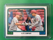 2022 Topps Heritage Elite Company Shohei Ohtani & Mike Trout LA Angels