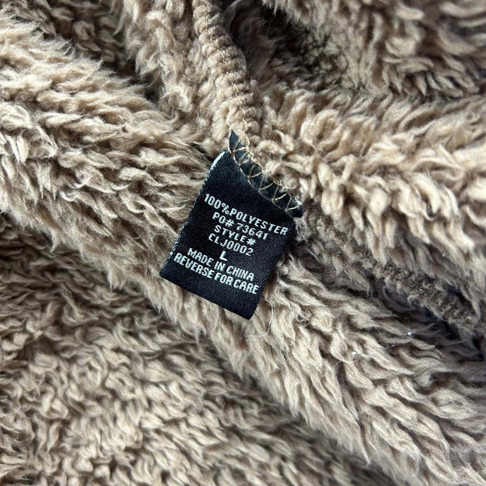 Chaqueta polar de piel de oso de peluche Timing Brand grande marrón al aire libre cálida difusa Foto 4 de 4