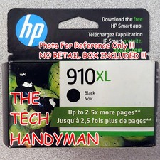 HP GENUINE 910XL BLACK INK NO RETAIL BOX OFFICEJET PRO 8026 8034e 8035 8035e