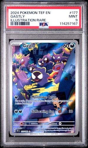 Pokémon Karte Gastly (Temporal Forces 177/162) Illustration Rare MINT PSA 9