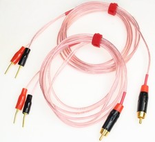 Jonronfey RCA to Banana Plug Adapter Pairs HiFi OFC Speaker Cables