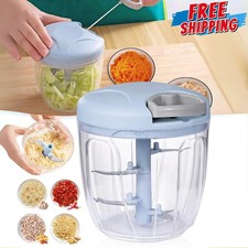 900ML Vegetable Chopper Manual Food Processor Hand Pull String Big Garlic Mincer
