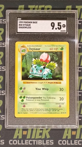 Ivysaur (Shadowless) graded SGC 9.5 for sale on eBay