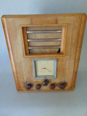 ANCIEN POSTE DE RADIO TSF EN BOIS A LAMPES POUR COLLECTIONNEUR - Photo 1/4