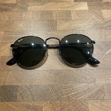 Ray-Ban Sunglasses RB3447 Round Metal Black Frame Green Classic Lens 50mm Unisex