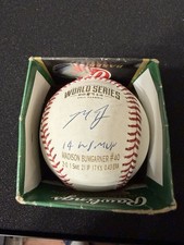 Madison Bumgarner Signed 2014 MLB World Series Baseball Inscribed LOJO Hologram 