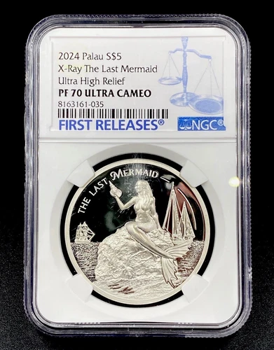 2024-S Palau The Last Mermaid X Ray 1 Oz. Proof Silver | NGC PF70 Ultra Cameo