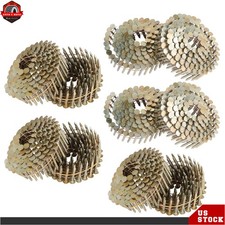 7200 1-1/4" 0.12" Coil Roofing Nail 3/8" Head Diameter 15 Degree Galvanized