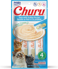 Churu Cat Treats, Grain-Free, Lickable, Squeezable Creamy Pur e Cat Treat/Topper