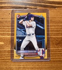 2025 Bowman Chrome Draft Gavin Fine 1st Bowman Gold Refractor /50 Paper Base