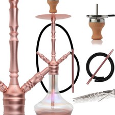 Shisha Komplettset 55cm FUMES Lima Rose Gold Aluminium 4 Anschlüsse Wasserpfeife