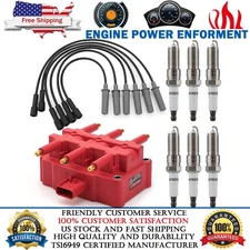 UF305 Ignition Coil + Spark Plug + Wire For Chrysler Dodge Grand Caravan UF305