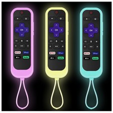 3Pack Remote Control Cover fits for Roku TV | Onn Roku | TCL Hisense Roku Sil...