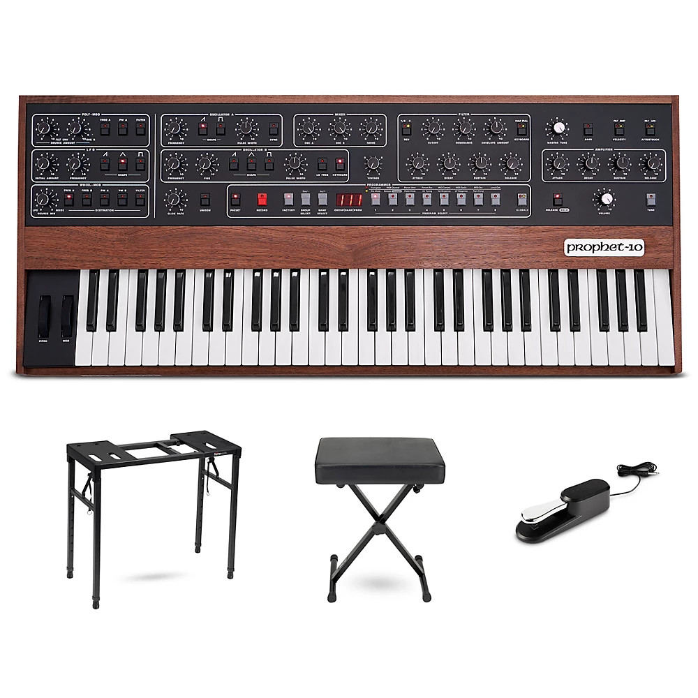 Sequential Prophet-10 10-Voice Polyphonic Analog Synthesizer Stage Bundle 712690₽