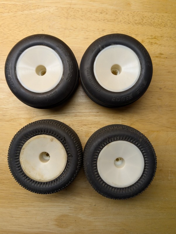 Lot of 2 Proline Pro-95 The Edge Tires and Wheels and 2 Pro 192 Tires and Wheels