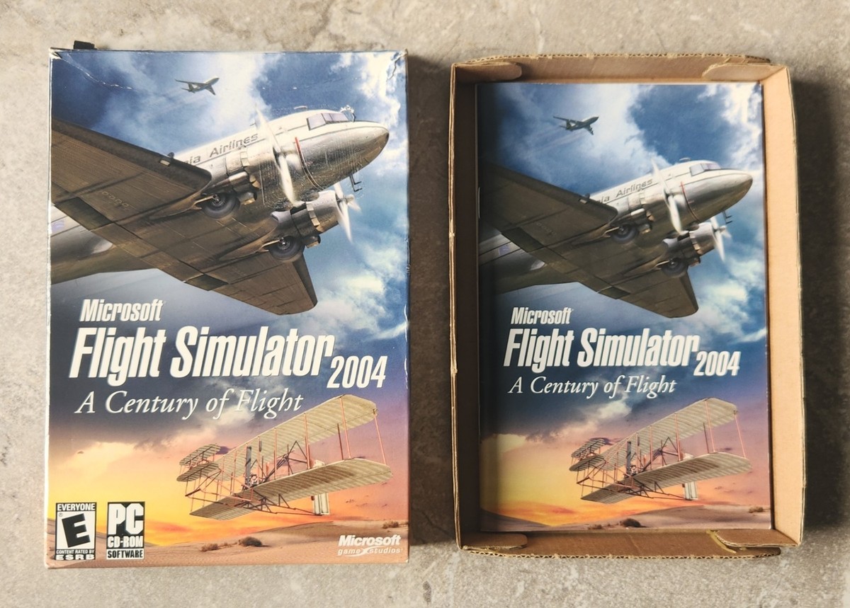 MICROSOFT FLIGHT SIMULATOR 2004 A CENTURY OF FLIGHT PC GAME 4 CD