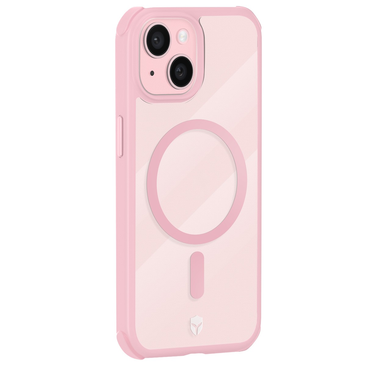 Protection iPhone 15 rose haut de gamme Force Case Air Frost