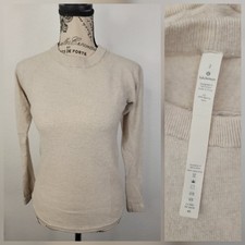 Lululemon 100 Merino Wool Sweater SZ 2 Crewneck Ivory FLAWED 