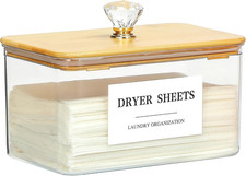 Dryer Sheet Holder with Lid, Clear Dryer Sheet Container, Dryer Sheet Dispenser