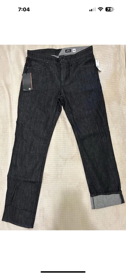 Volcom Solver Rigid Denim Jeans - 46x32 Modern Fit Regular Rise 16” Leg Opening - Image 2 of 4