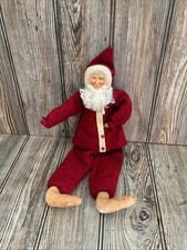Primitive DISTRESSED SANTA Hand Made Folk Art Shelf SITTER Great Prim Decor 15