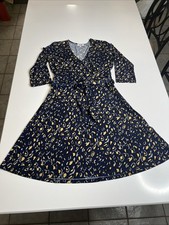 Women's Blue Leopard Print Dress Size S L66