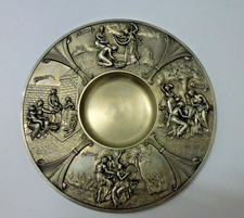 Zinnteller -  4  Vier Jahreszeiten - 23 cm - SKS Zinn 95%