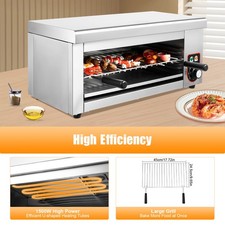 Electric Cheese Melter Cheesemelter Countertop Salamander Broiler Grill 1500 W