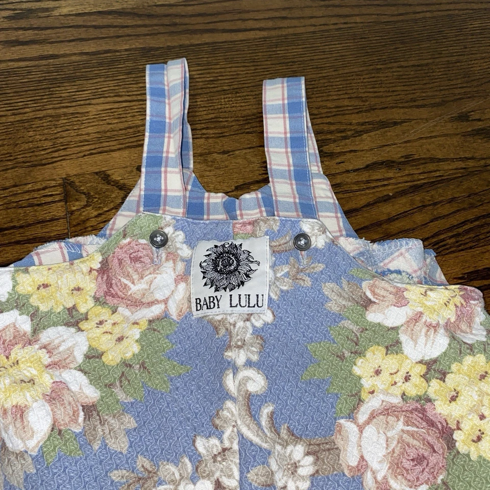 Mono Vintage Baby Lulu Niñas 3T Flor ¡Una Pieza! 00% Algodón Foto 3 de 4