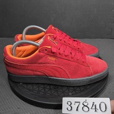 Puma Suede Shoes Mens Size 7 Red Low Top Athl...