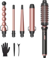 Wavytalk 5 in 1 Curling Wand Set Ceramic 0.5-...