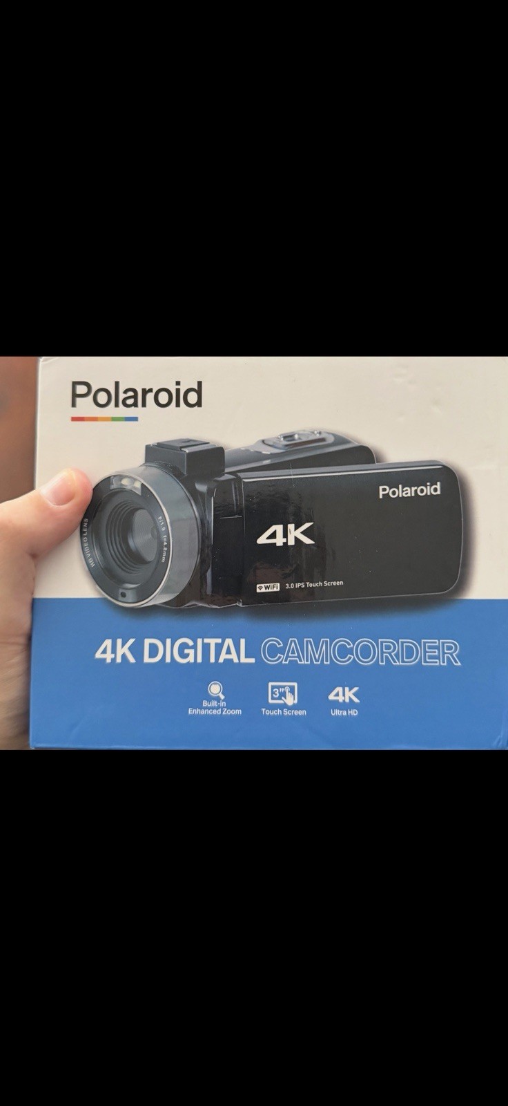 4k Video Camcorder Id995-blk Tested And Works!