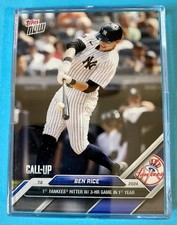 Ben Rice RC 2024 Topps Now Call Up 3 Hrs In One Game 1St Year Yankees 