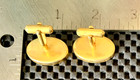 FAUX LAPIS INLAID BLUE AND WHITE GOLD TONE CUFFLINKS VINTAGE 1 1/8" X 3/4" OVAL — photo 3
