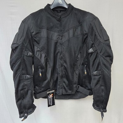 Xelement CF6019 Textile Vented Jacket Black Small *CLOSEOUT Was $69.95*