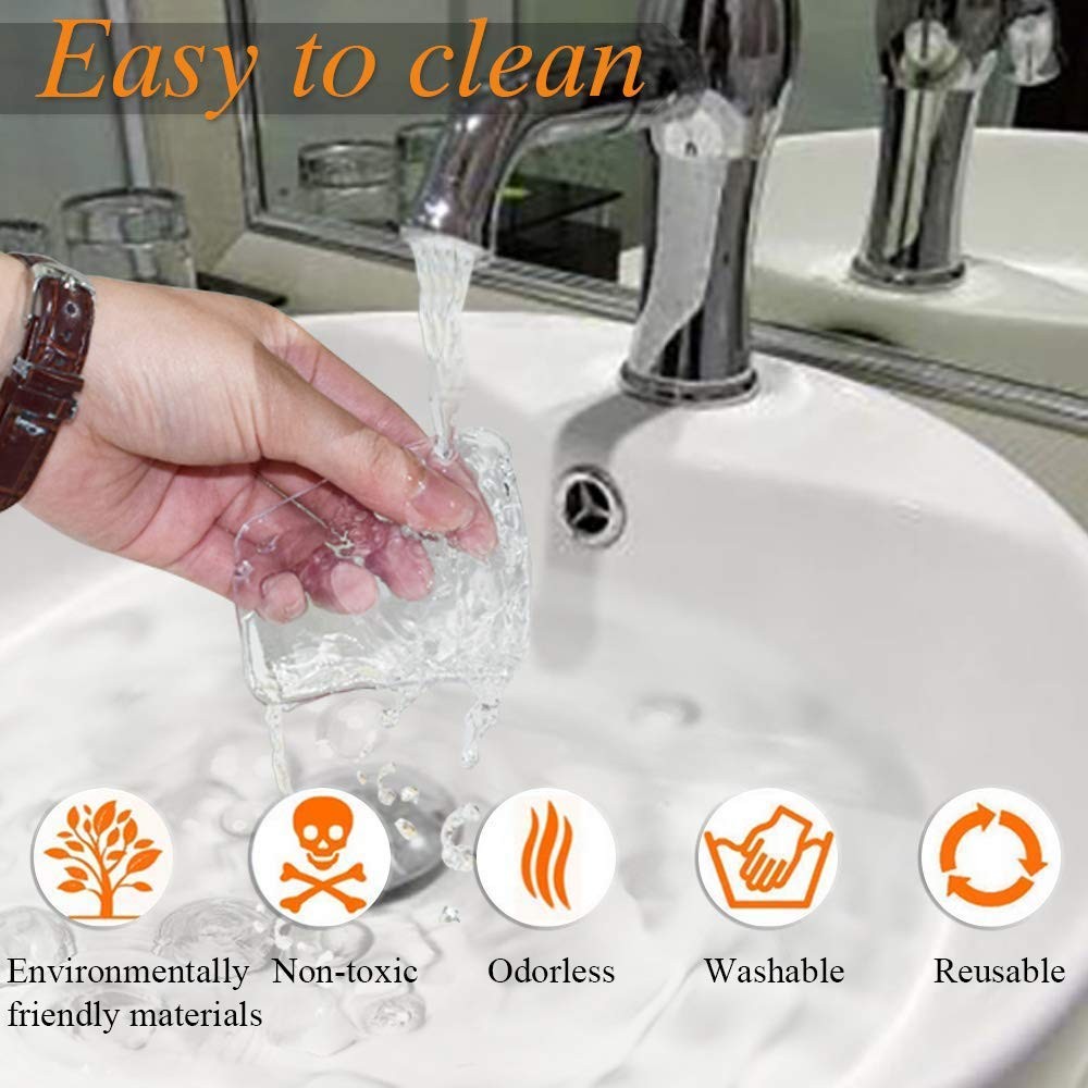 10 Pack Sticky Gel Pads Removable Traceless Gripping Pad for Car Dashboard