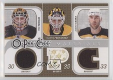 2008 O-Pee-Chee Triple Materials Tim Thomas Manny Fernandez Zdeno Chara HOF 1ir8