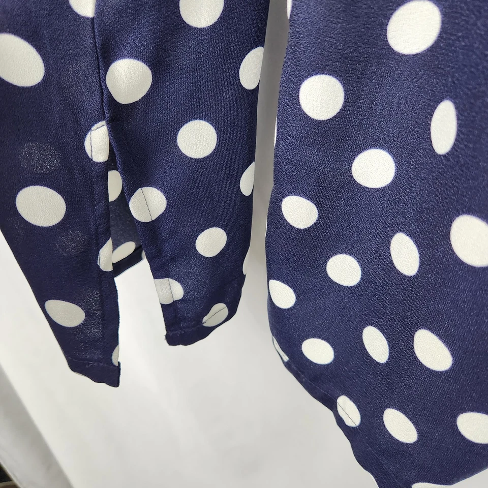 Blazer Forever 21 Mujer Frente Abierto Ligero Manga Larga Talla M Lunares Foto 4 de 4