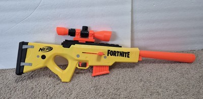 Fortnite Nerf Gun Yellow Sniper Rifle BASR-L With Scope & Magazine