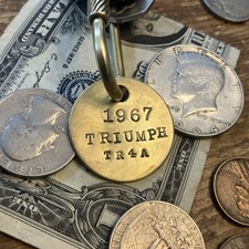1967 Triumph TR4A Solid Brass Key Fob ‘67